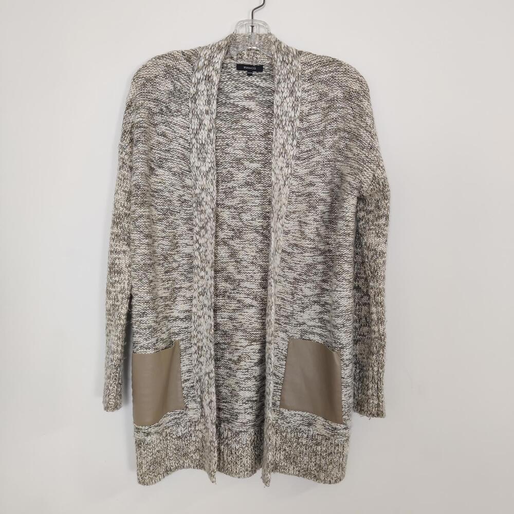 RW&Co Women's Open Front Knot Cardigan Wool Blend Size XS